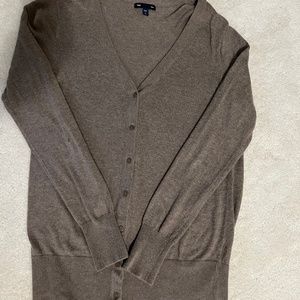Womens brown-weathered GAP button-down cardigan
